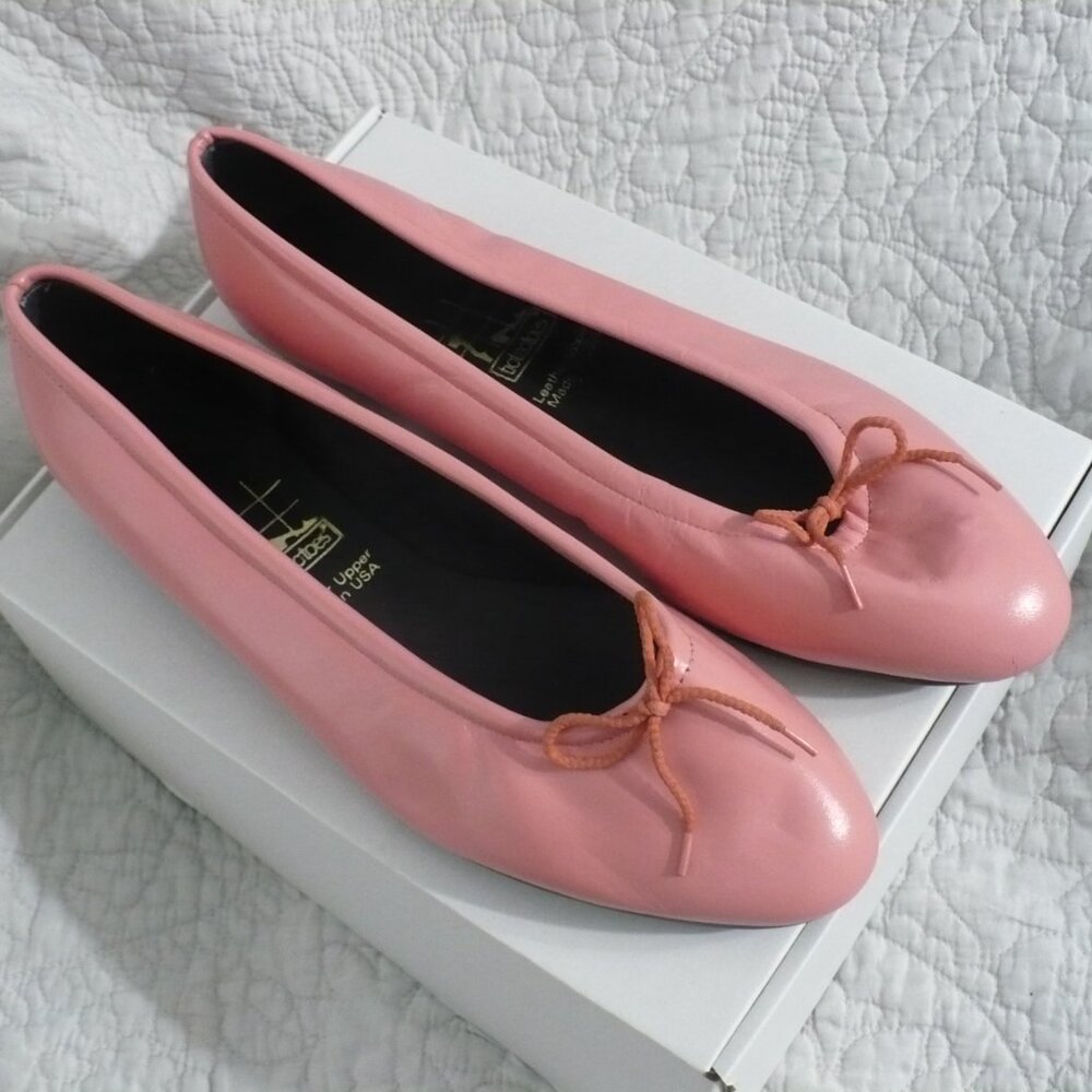 EUC-Tictactoes Pink Leather Ballet Flats- Size 13W